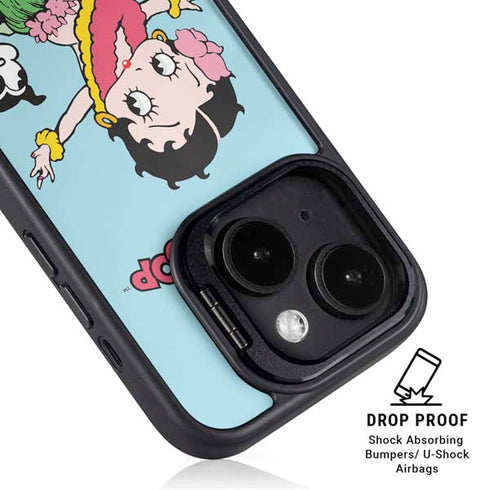 Betty Boop Surfing iPhone 13 Kickstand Case