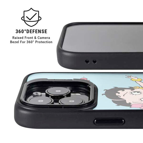 Betty Boop Surfing iPhone 15 Pro Kickstand Case