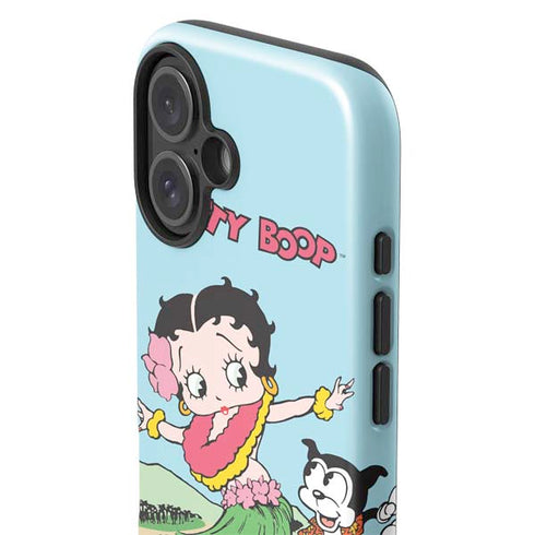 Betty Boop Surfing iPhone 16 Plus Impact Case