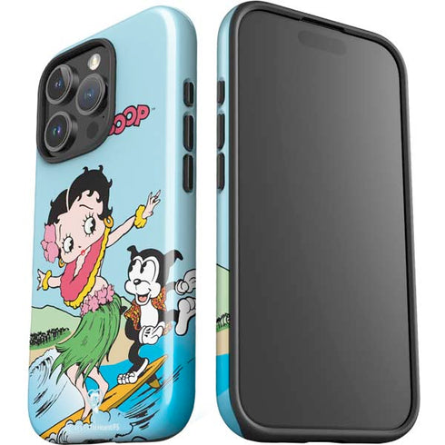 Betty Boop Surfing iPhone 16 Pro Max Impact Case
