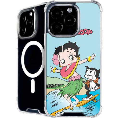 Betty Boop Surfing iPhone 16 Pro Max MagSafe Case