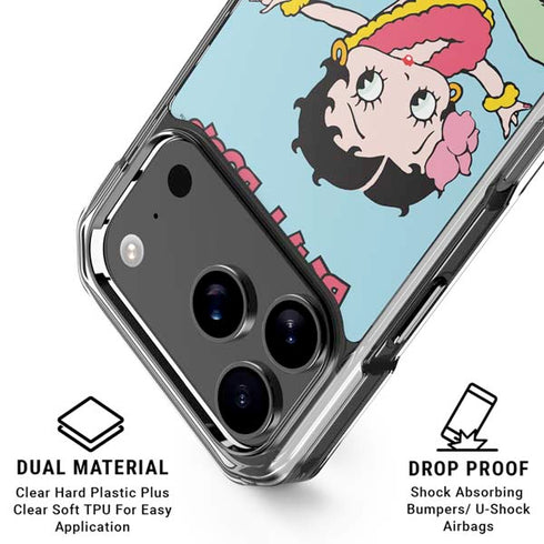 Betty Boop Surfing iPhone 18 Pro Clear Case