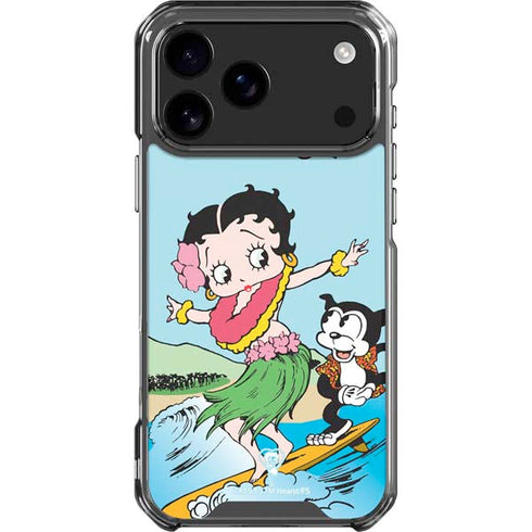 Betty Boop Surfing iPhone 18 Pro Max Clear Case