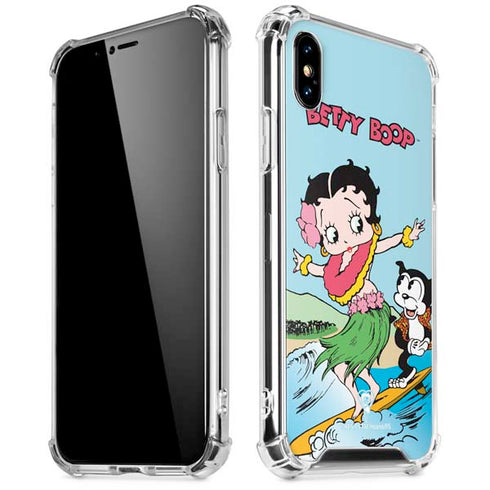 Betty Boop Surfing iPhone X/XS Clear Case