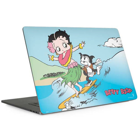 Betty Boop Surfing MacBook Skins