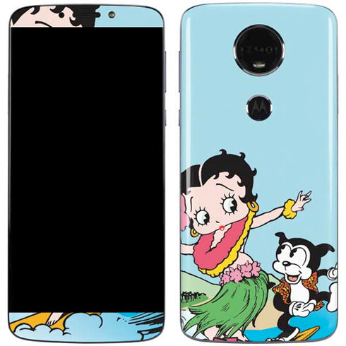 Betty Boop Surfing Moto E5 Plus Skin