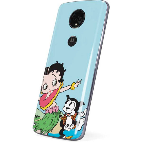 Betty Boop Surfing Moto E5 Plus Skin