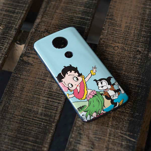 Betty Boop Surfing Moto E5 Plus Skin