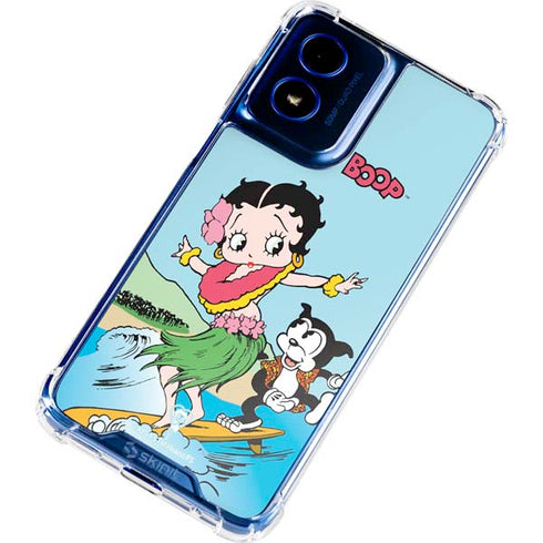 Betty Boop Surfing Moto G Play 4G (2024) Clear Case