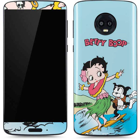 Betty Boop Surfing Moto G6 Skin