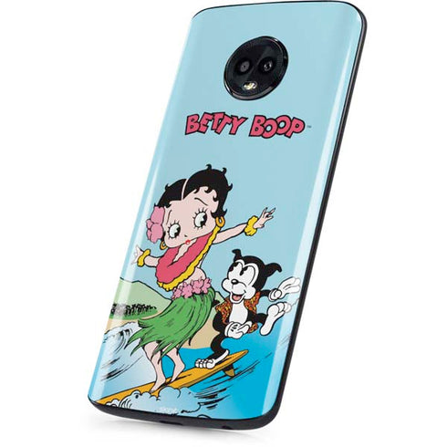 Betty Boop Surfing Moto G6 Skin