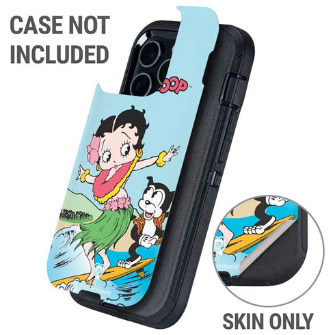 Betty Boop Surfing Otterbox Defender iPhone Skin