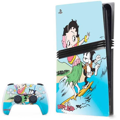 Betty Boop Surfing PlayStation PS5 Skins