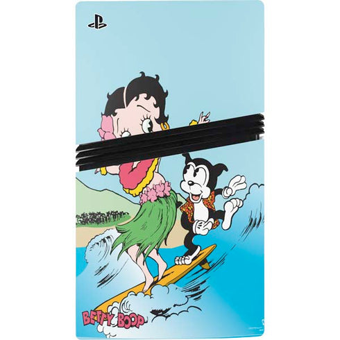 Betty Boop Surfing PS5 Pro Console Skin
