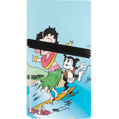 Betty Boop Surfing PS5 Pro Disk Console Skin