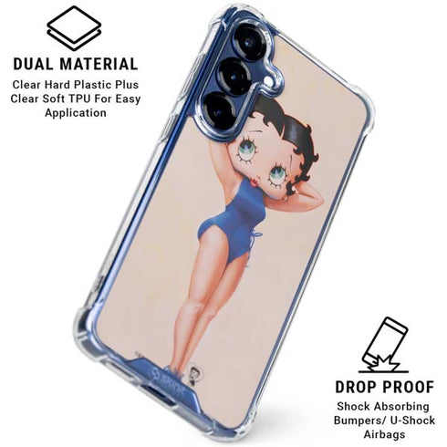 Betty Boop Swimsuit Galaxy S25 Plus Clear Case