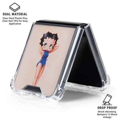 Betty Boop Swimsuit Galaxy Z Flip6 Clear Case