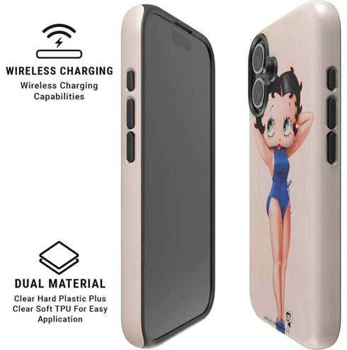 Betty Boop Swimsuit iPhone 16 Magsafe Impact Case