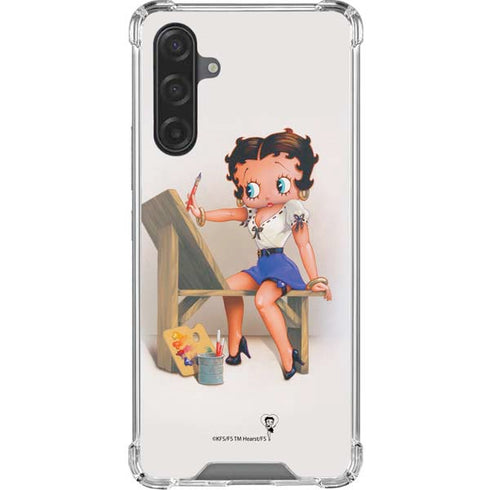 Betty Boop The Artist Galaxy A17 Clear Case
