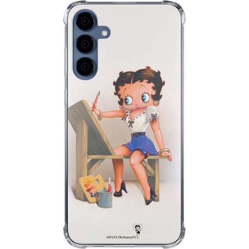 Betty Boop The Artist Galaxy A55 5G Clear Case
