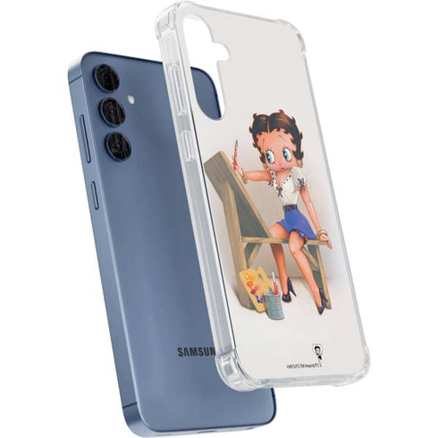 Betty Boop The Artist Galaxy A55 5G Clear Case