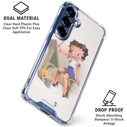 Betty Boop The Artist Galaxy S25 Clear Case