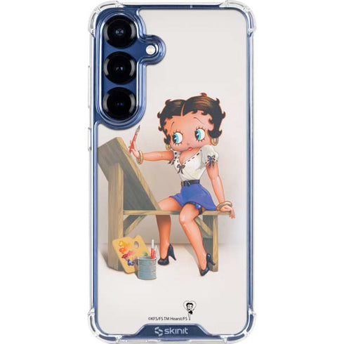 Betty Boop The Artist Galaxy S25 Plus Clear Case