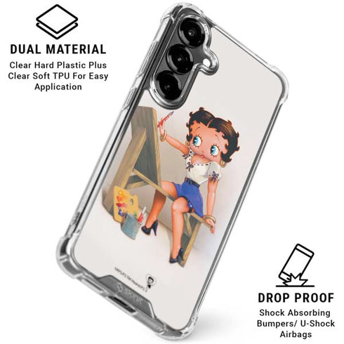 Betty Boop The Artist Galaxy S26 Clear Case