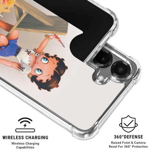Betty Boop The Artist Galaxy S26 Plus Clear Case