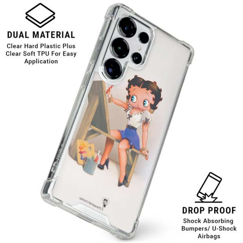 Betty Boop The Artist Galaxy S26 Ultra Clear Case