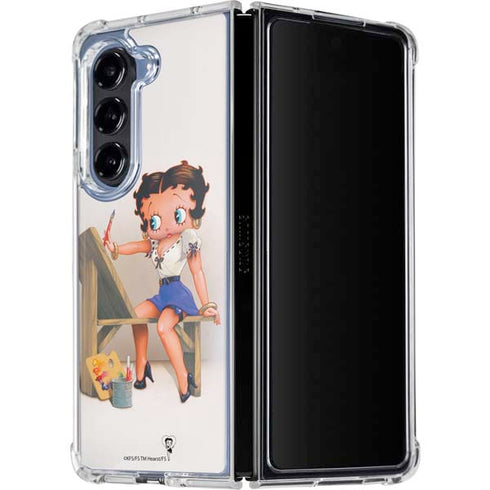 Betty Boop The Artist Galaxy Z Fold5 5G Clear Case