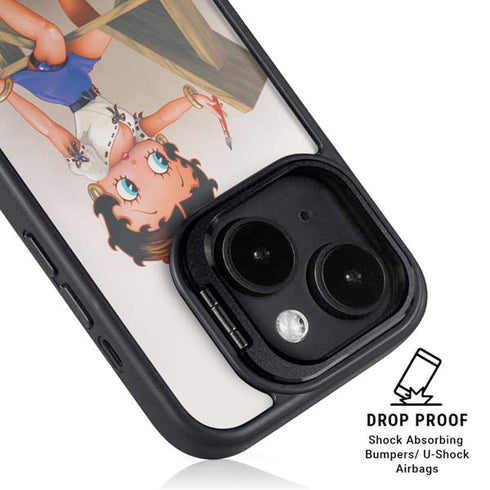 Betty Boop The Artist iPhone 15 Plus Kickstand Case