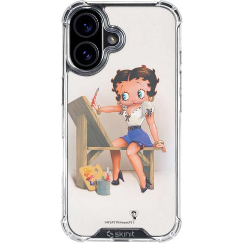 Betty Boop The Artist iPhone 16 Clear Case