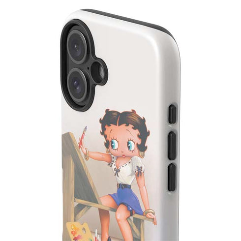 Betty Boop The Artist iPhone 16 Plus Impact Case