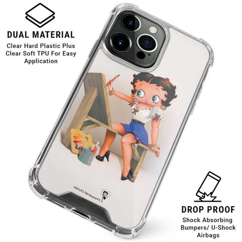 Betty Boop The Artist iPhone 16 Pro Max Clear Case