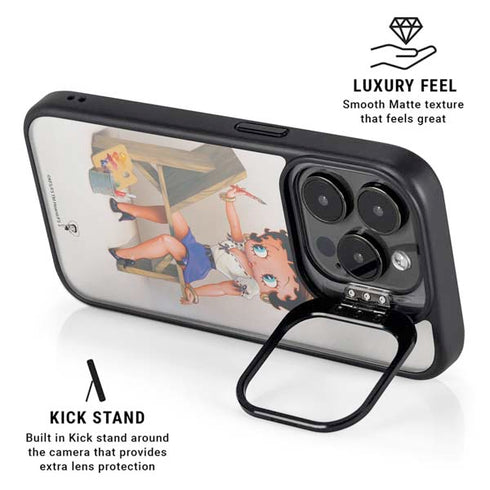 Betty Boop The Artist iPhone 16 Pro Max Kickstand Case