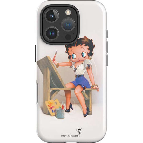 Betty Boop The Artist iPhone 16 Pro Max Magsafe Impact Case