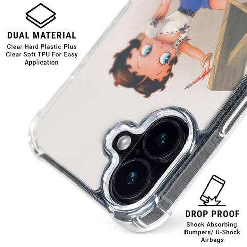 Betty Boop The Artist iPhone 17 Clear Case
