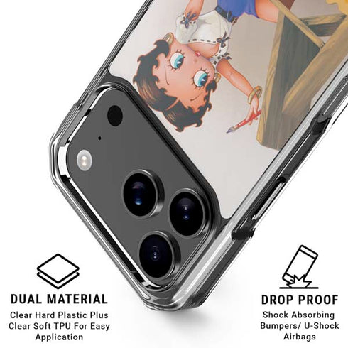 Betty Boop The Artist iPhone 18 Pro Clear Case