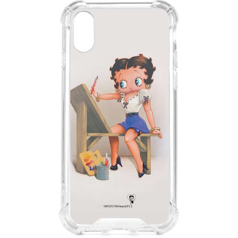 Betty Boop The Artist iPhone XS Clear Case