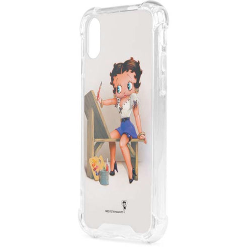 Betty Boop The Artist iPhone XS Clear Case