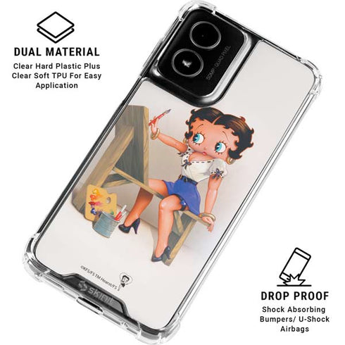 Betty Boop The Artist Moto G Power 5G (2024) Clear Case