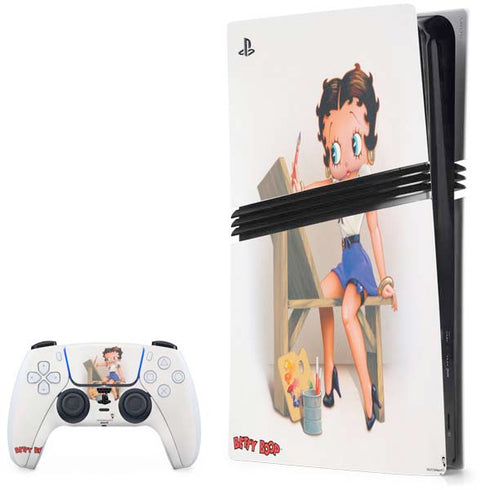 Betty Boop The Artist PS5 Pro Bundle Skin