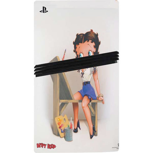 Betty Boop The Artist PS5 Pro Disk Console Skin