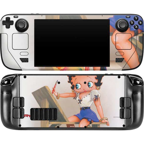 Betty Boop The Artist Steam Deck Handheld Gaming Computer OLED Skin