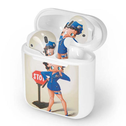 Betty Boop The Police Officer Apple AirPods Skin