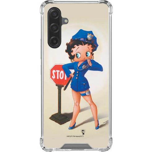 Betty Boop The Police Officer Galaxy A17 Clear Case