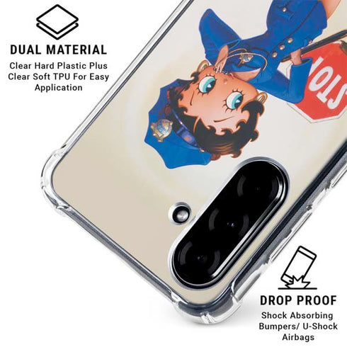 Betty Boop The Police Officer Galaxy A36 5G Clear Case