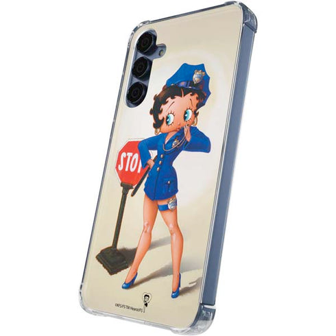 Betty Boop The Police Officer Galaxy A55 5G Clear Case