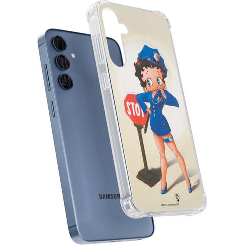 Betty Boop The Police Officer Galaxy A55 5G Clear Case